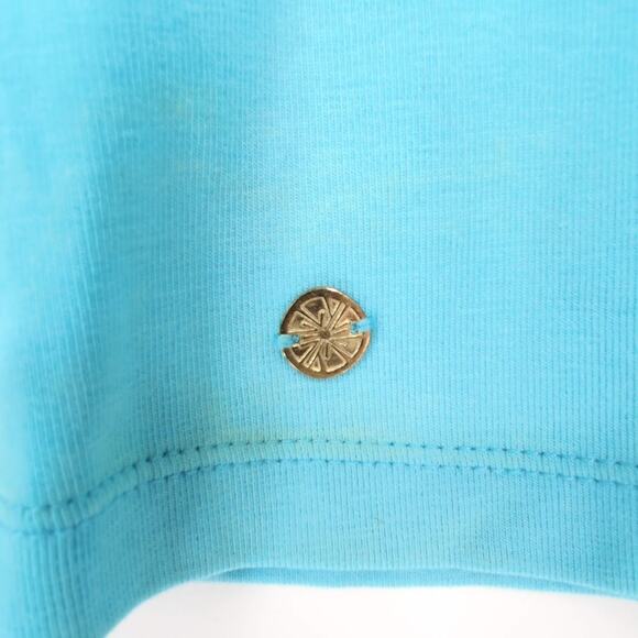 Lilly Pulitzer Turquoise Haley Crew Neck Top Short Sleeve T-Shirt/ Tee - Size XS - Picture 11 of 11